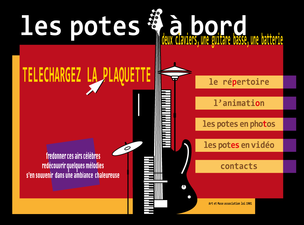 Page d'accueil des potes à bord